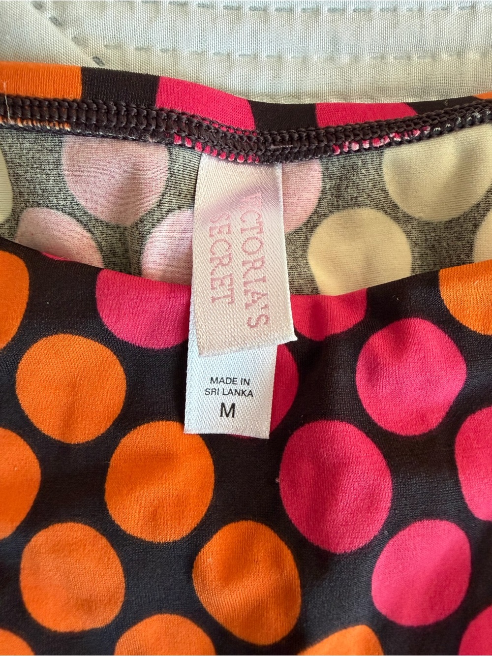 Victoria Secrets Hot Pink and Orange polka Dot Bikini Bottom with Cover up - Picture 3 of 11